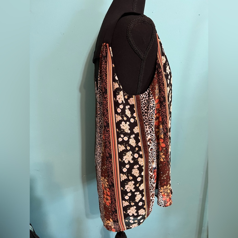 #175 Multi Pattern Tank Top Blouse - image 2